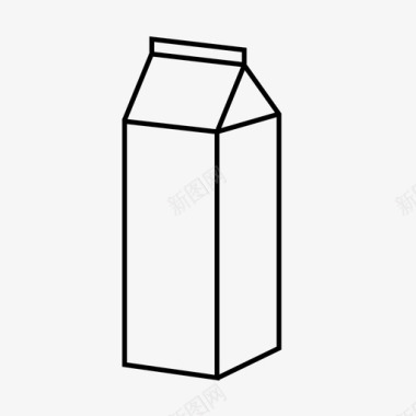 牛奶过敏原纸板图标图标