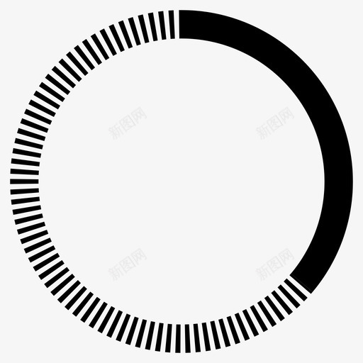 图表进度百分比图标svg_新图网 https://ixintu.com 信息图表 图表 圆圈 圆形图表 完整 百分比 笔划 虚线 进度
