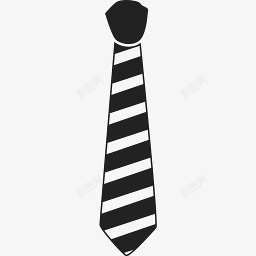 标准长领带条纹打结图标svg_新图网 https://ixintu.com 打结 条纹 标准长领带 温莎结