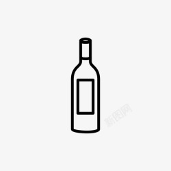 啤酒贴标酒瓶贴标白葡萄酒图标高清图片