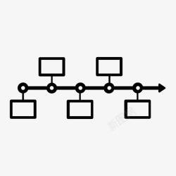 销售过程可视化时间轴故事步骤图标高清图片