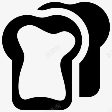 面包早餐黄油吐司图标图标