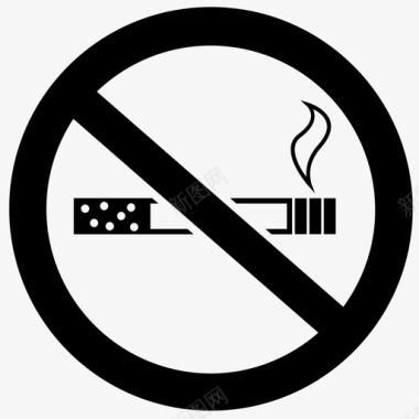 禁止吸烟戒烟安全区图标图标