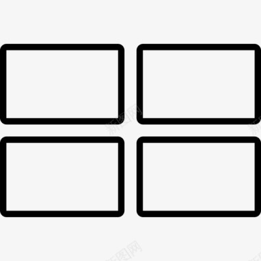 4矩形形状计算机和媒体2图标图标