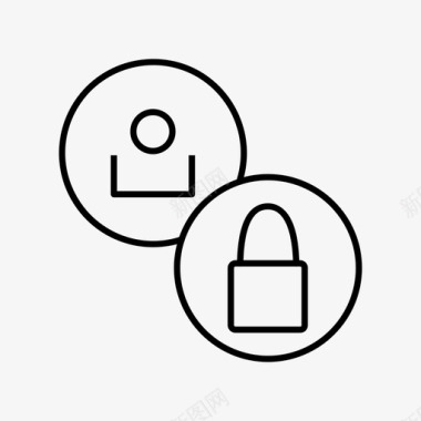 锁定用户帐户客户图标图标