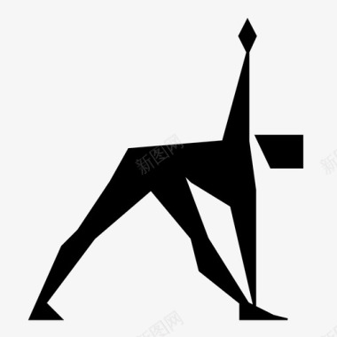 瑜伽伸展系列图标图标
