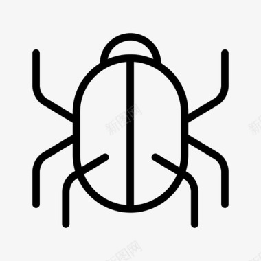 圣甲虫时髦元素图标图标