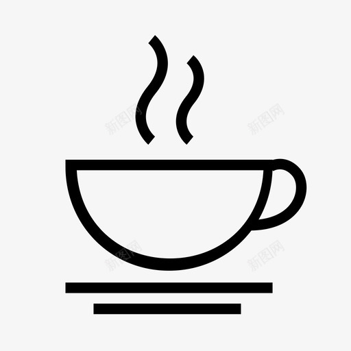 咖啡杯图标svg_新图网 https://ixintu.com 咖啡杯