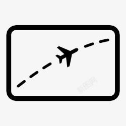 飞行的路径飞行路线地图导航图标高清图片