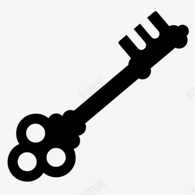 骨架钥匙锁箱维多利亚式图标图标