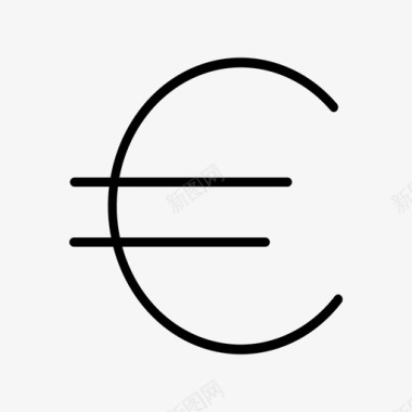 欧元银行业务现金图标图标