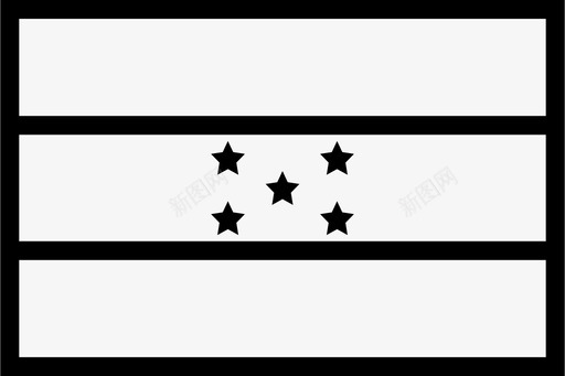 洪都拉斯国旗南美洲国家图标图标