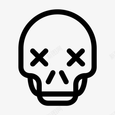 死亡面孔面部表情图标图标