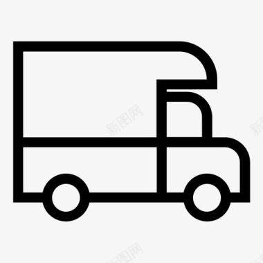送货车搬运工搬运服务图标图标