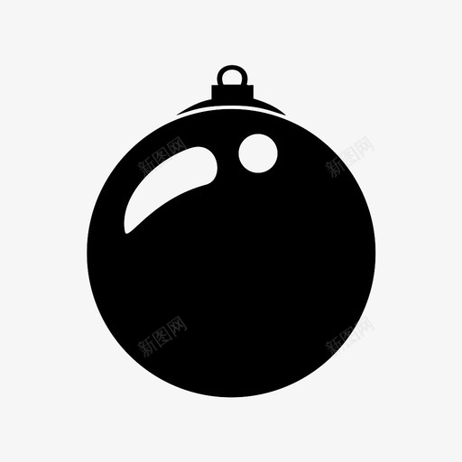 圣诞饰品装饰铃铛图标svg_新图网 https://ixintu.com 圣诞饰品 圣诞饰品球 灯 装饰 装饰品 铃铛