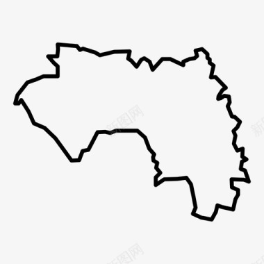 几内亚白几内亚地图几内亚图标图标
