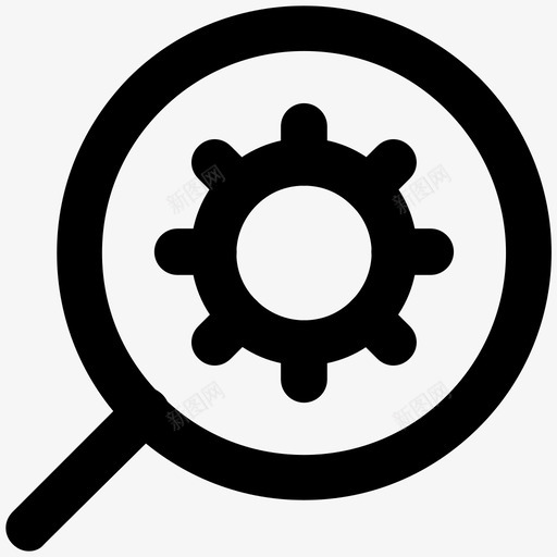 放大镜设置搜索引擎优化和营销黑线图标svg_新图网 https://ixintu.com 搜索引擎优化和营销黑线图标 放大镜设置