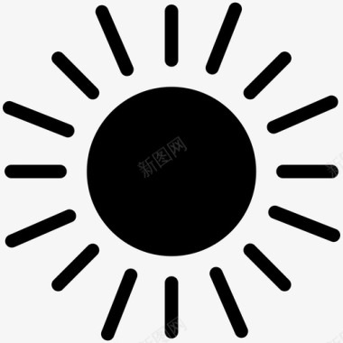 太阳白天闪耀的太阳图标图标