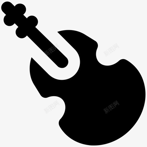 吉他演奏音乐家图标svg_新图网 https://ixintu.com 乐器 吉他 四弦琴 拨浪鼓 旋律 演奏 爱情和浪漫大胆的固体图标 电 音乐家