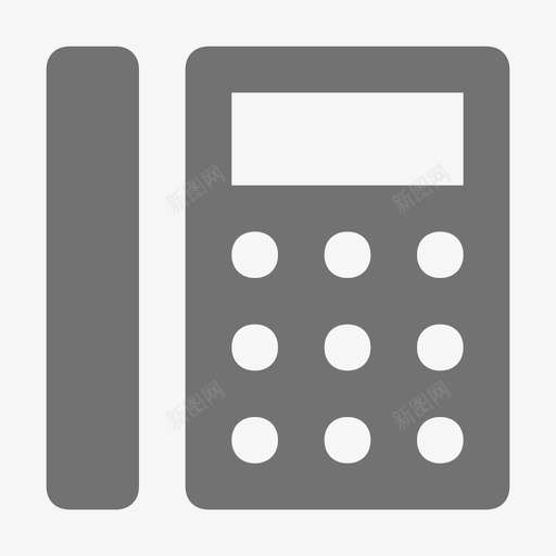 固定电话商务和办公材料标图标svg_新图网 https://ixintu.com 商务和办公材料设计图标 固定电话
