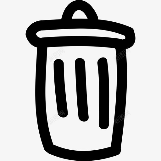 垃圾桶手绘符号界面手绘图标svg_新图网 https://ixintu.com 垃圾桶手绘符号 手绘 界面