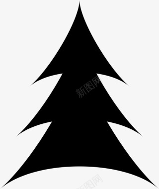 松树圣诞树预测图标图标