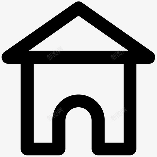 住宅建筑和家具加粗线条图标svg_新图网 https://ixintu.com 住宅 建筑和家具加粗线条图标