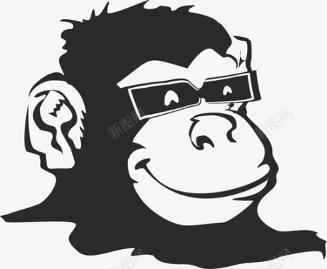 戴眼镜的大猩猩图标图标