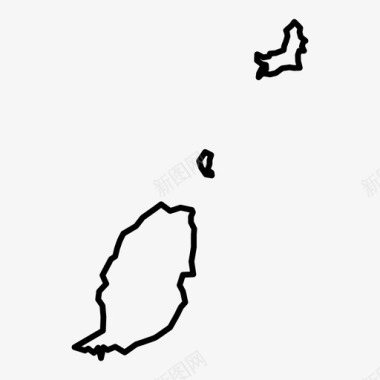 格林纳达国家岛屿图标图标