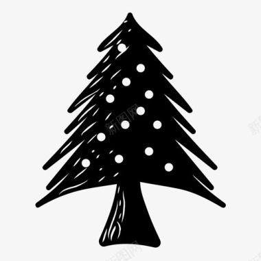 圣诞树插针整体图标图标