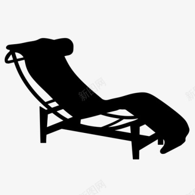 躺椅酒廊躺椅椅子图标图标