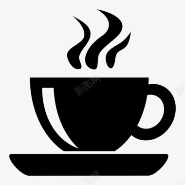 浓缩咖啡杯茶蒸汽图标图标