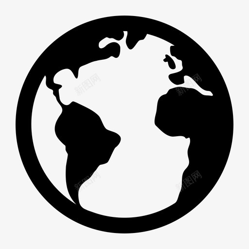 世界大陆地球图标svg_新图网 https://ixintu.com 世界 全球 国际 地球 大陆 海洋 用户界面图标 行星