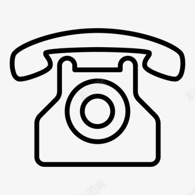 旧电话呼叫连接图标图标