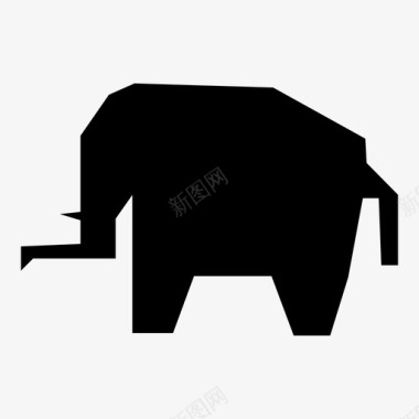 大象尾巴噪音图标图标