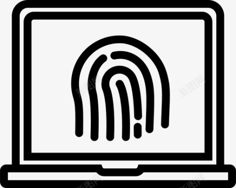 指纹加密安全保护图标图标