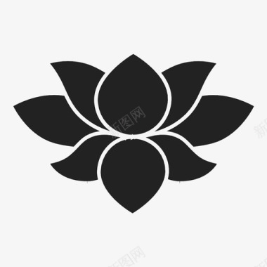 莲花佛教的象征图标图标