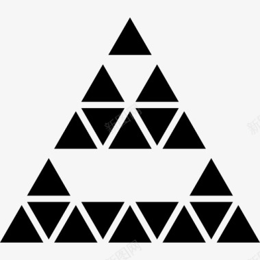 三角形形状的多边形金字塔图标图标