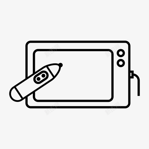 绘图板技术手写笔图标svg_新图网 https://ixintu.com wacom 在线 媒体 手写笔 技术 摄影和设计 数字 绘图板 艺术 设计