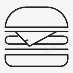 少吃腌制食物汉堡代形成图标高清图片