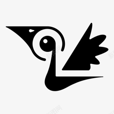 鸟翅膀视觉图标图标