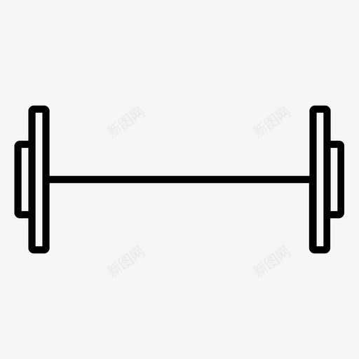 杠铃举重运动图标svg_新图网 https://ixintu.com 举重 健身房 展示件 广泛的运动世界 材料 杠铃 物体 物品 运动 重量 项目