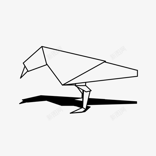 折纸鸟动物纸图标svg_新图网 https://ixintu.com 动物 折纸鸟 纸