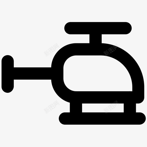 直升机旅行粗体线图标svg_新图网 https://ixintu.com 旅行粗体线图标 直升机
