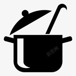 开锅开锅炖菜汤图标高清图片