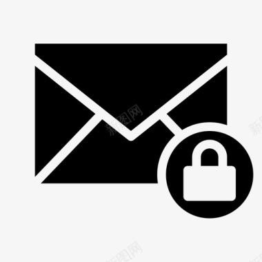 信封平滑填充电子邮件图标图标