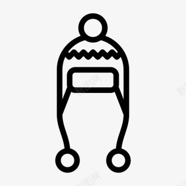 北欧帽子保暖遮蔽图标图标