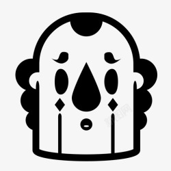 彩绘脸小丑卡瓦伊搞笑图标高清图片