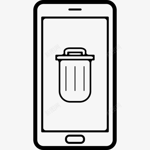 屏幕上有垃圾标志的手机工具和用具手机图标svg_新图网 https://ixintu.com 屏幕上有垃圾标志的手机 工具和用具 手机