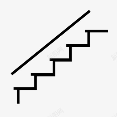 楼梯台阶栏杆图标图标